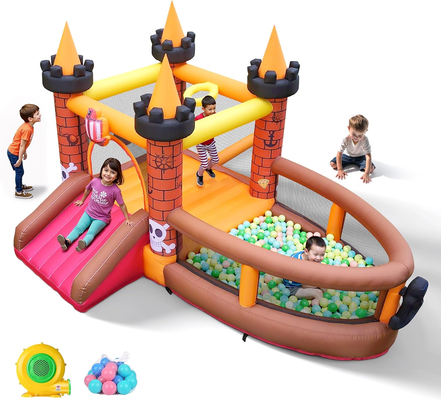 Kids Outdoor Bounce House - Château gonflable pour enfants de 3