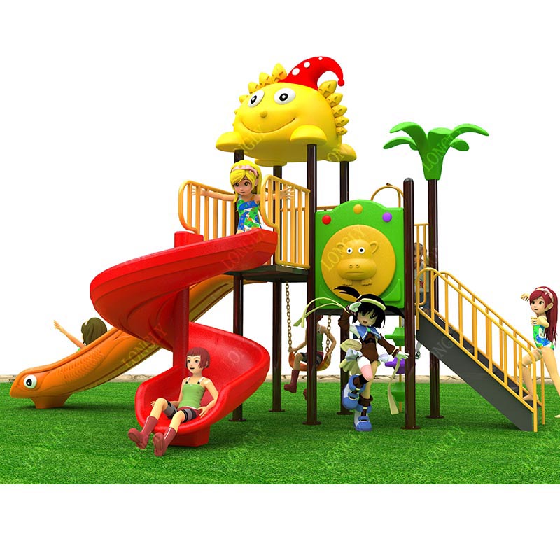 Kids Outdoor Park - Toboggan en plastique commercial 450x270x280cm pour