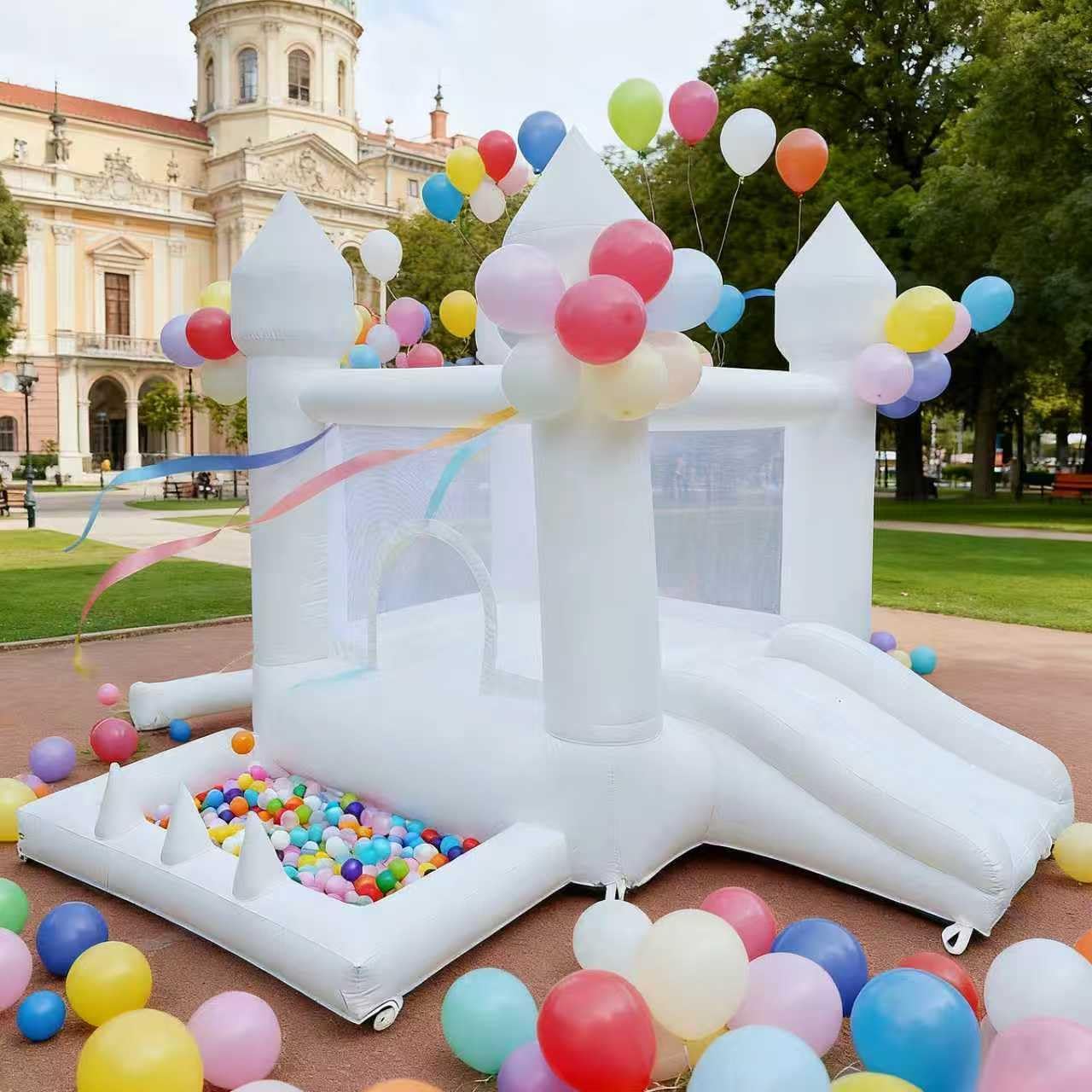 Kids Outdoor Bounce House - Château gonflable blanc, château gonflable intérieur