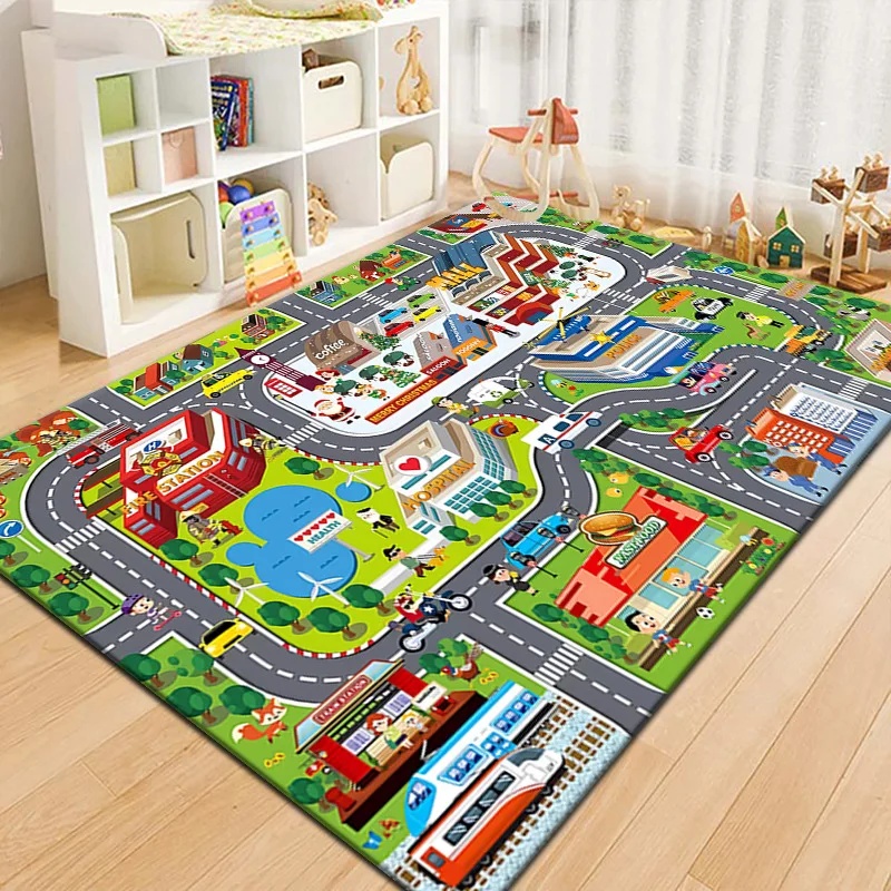 Kids Outdoor Play Area - Tapis de jeu coloré pour enfants