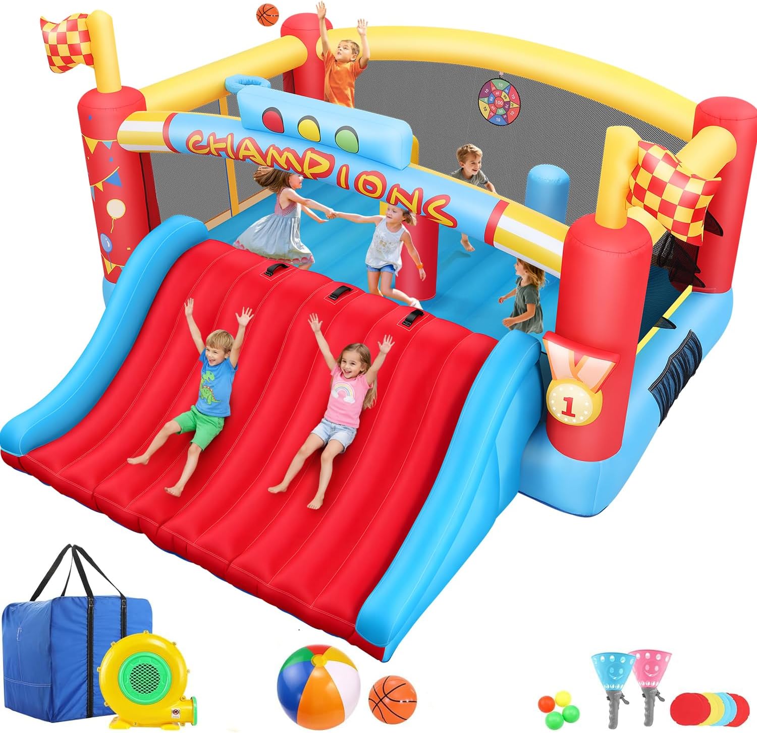 Kids Outdoor Park - Grande structure gonflable pour grands enfants,