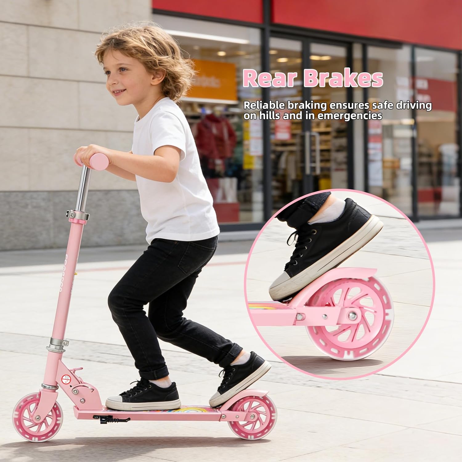 Q Kids Outdoor - Trottinette pliable légère pour garçons et