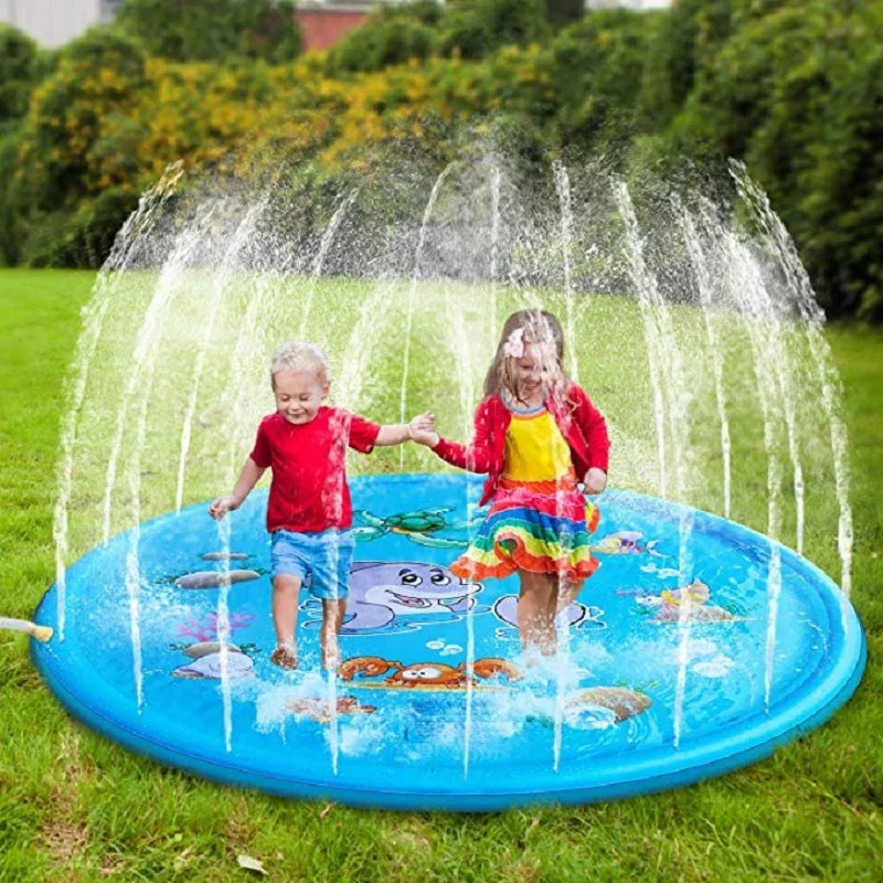 Kids Outdoor Play Yard - Tapis d'arrosage rond gonflable pour enfants,