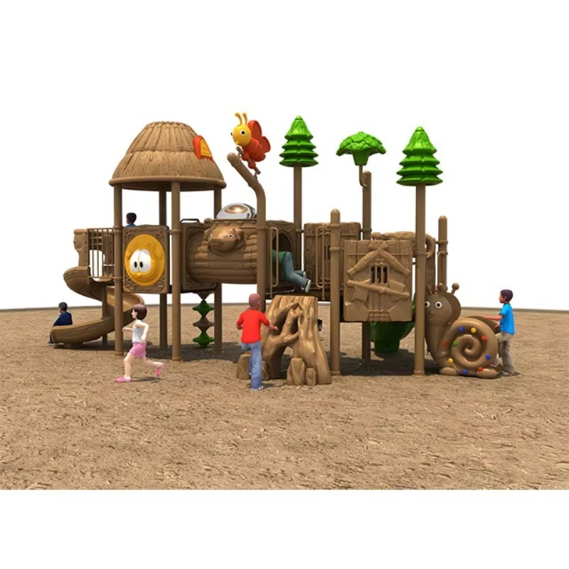 Kids Outdoor Park - Toboggan extérieur pour enfants avec balançoires,