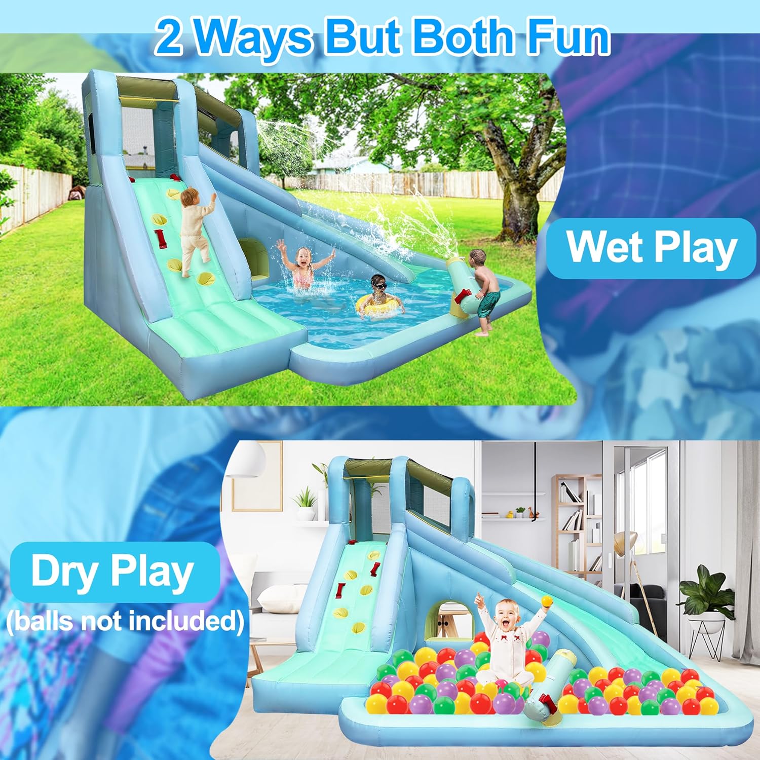 Parc aquatique gonflable 6-en- - Kids Outdoor Climbing avis et prix