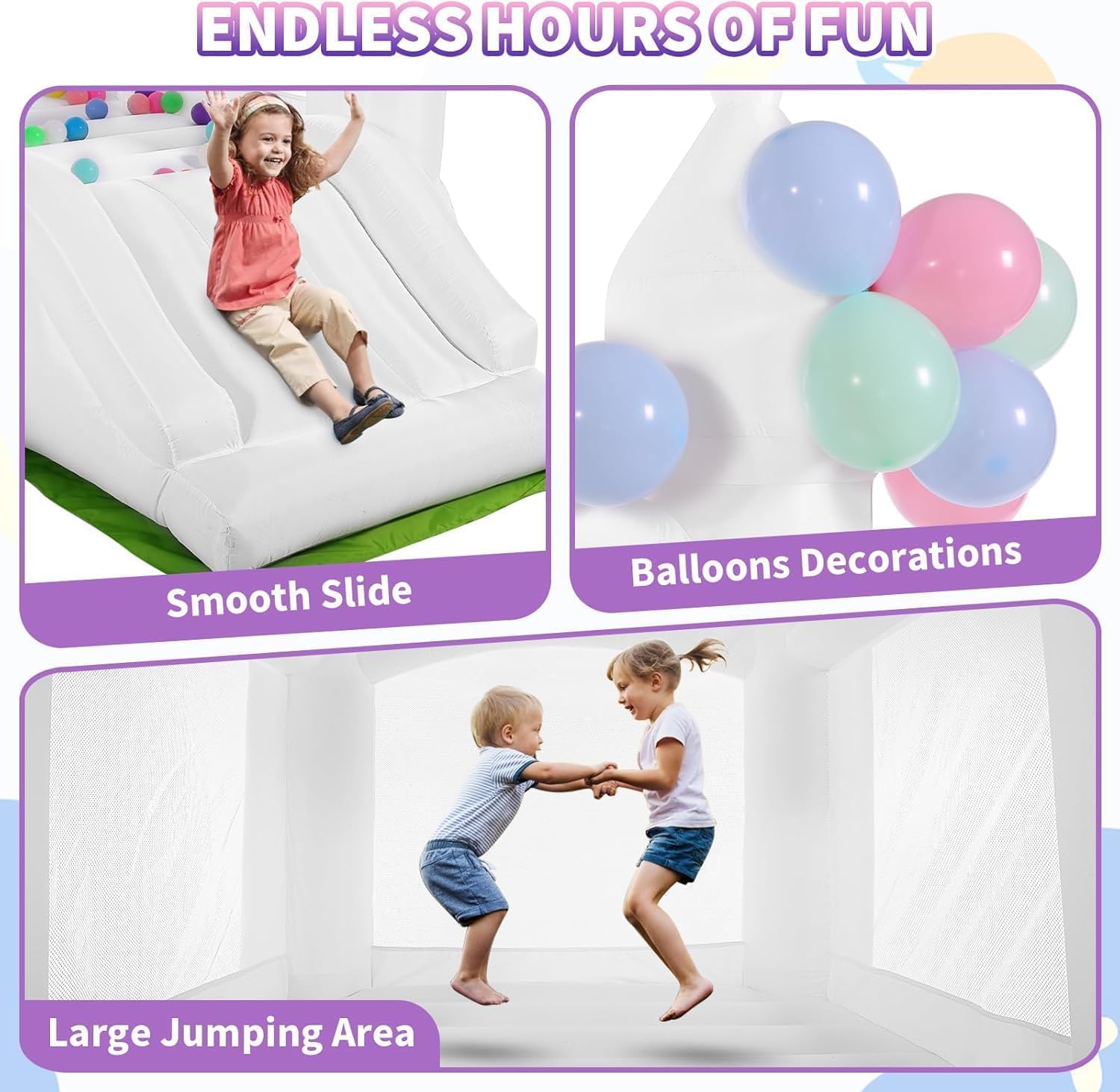 Château gonflable blanc pour e - Kids Outdoor Bounce House avis et prix