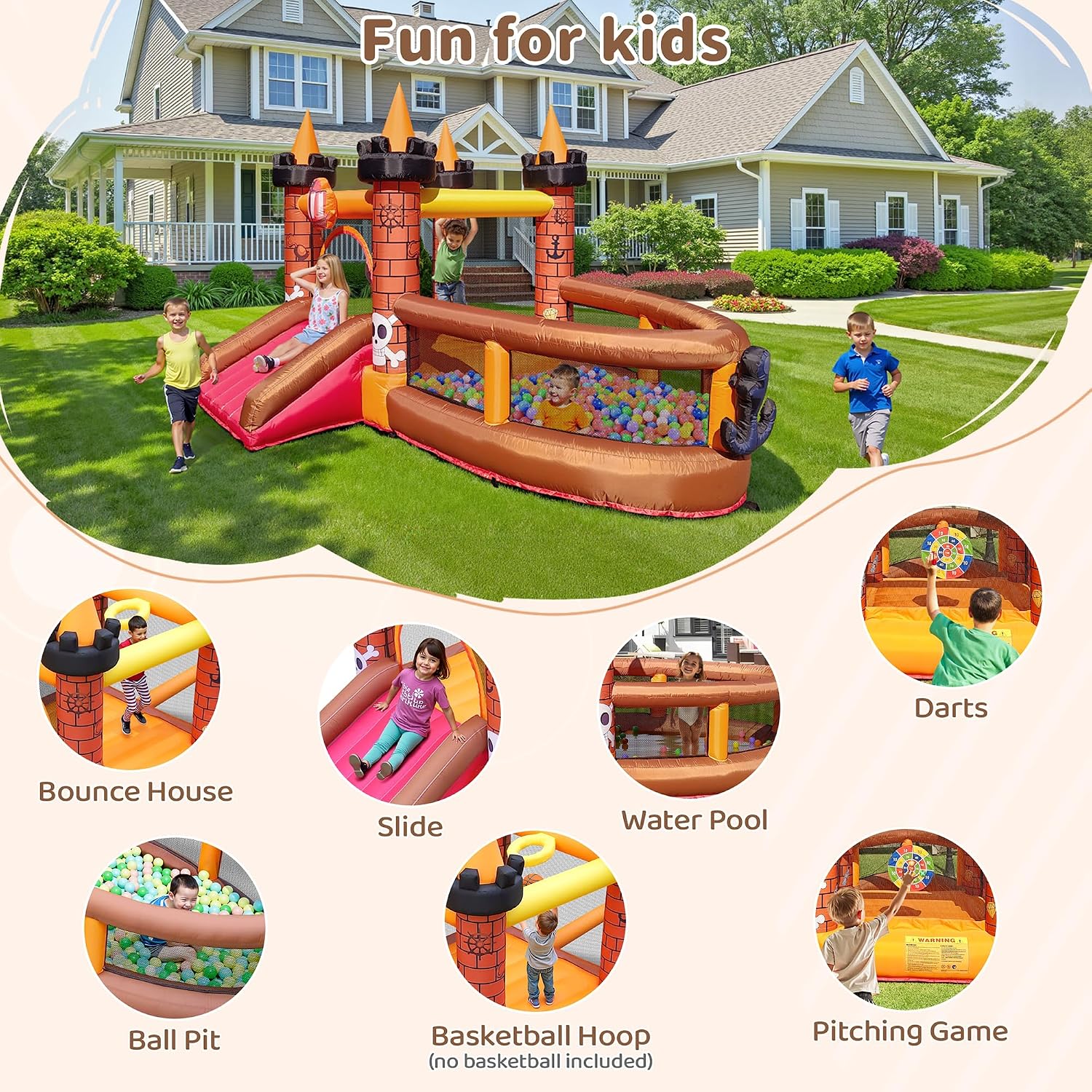Château gonflable pour enfants - Kids Outdoor Bounce House avis et prix