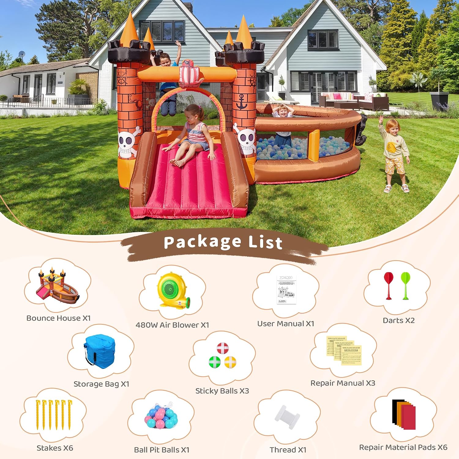Château gonflable pour enfants - Kids Outdoor Bounce House avis et prix