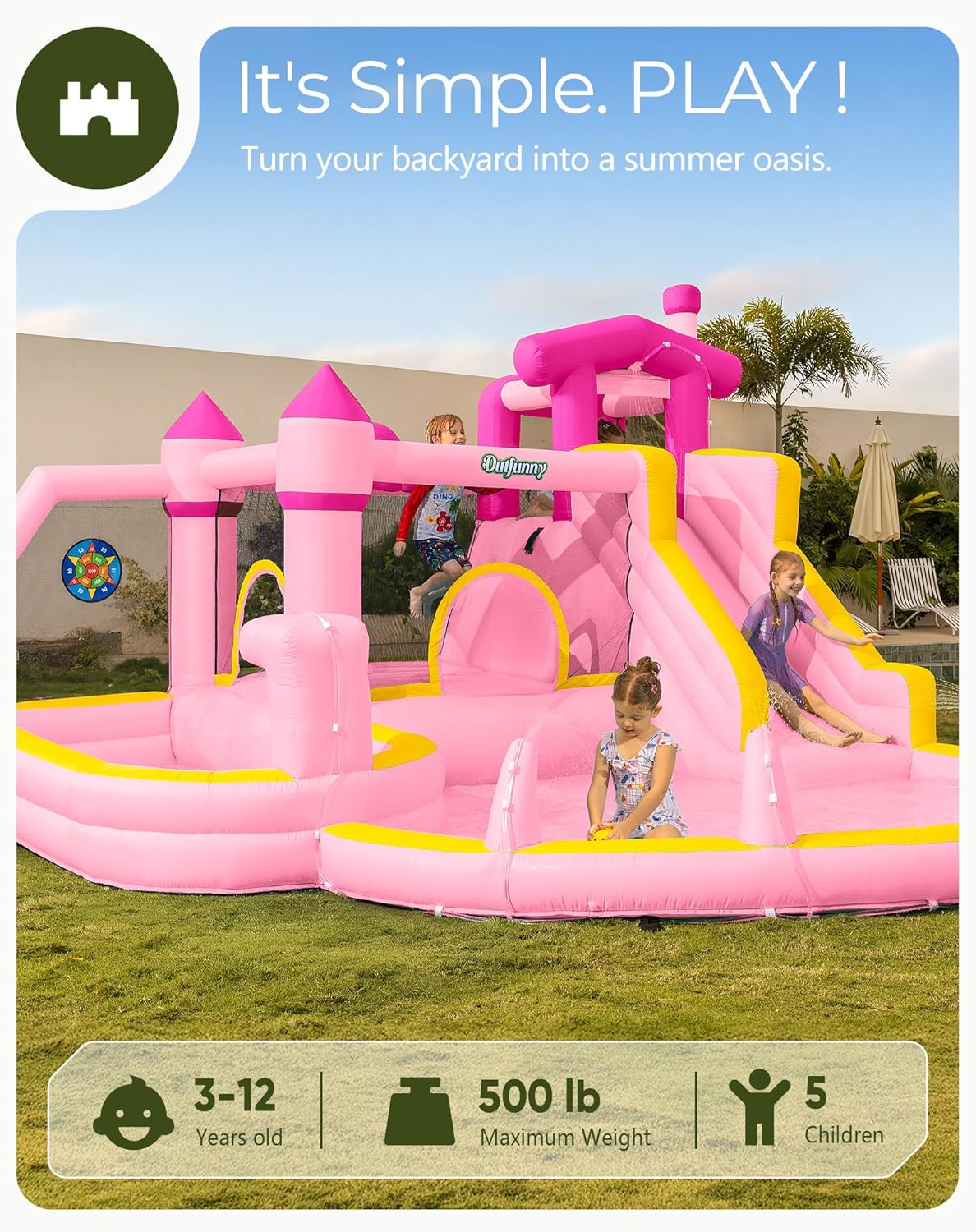 Toboggan aquatique gonflable r - Kids Outdoor Bounce House avis et prix