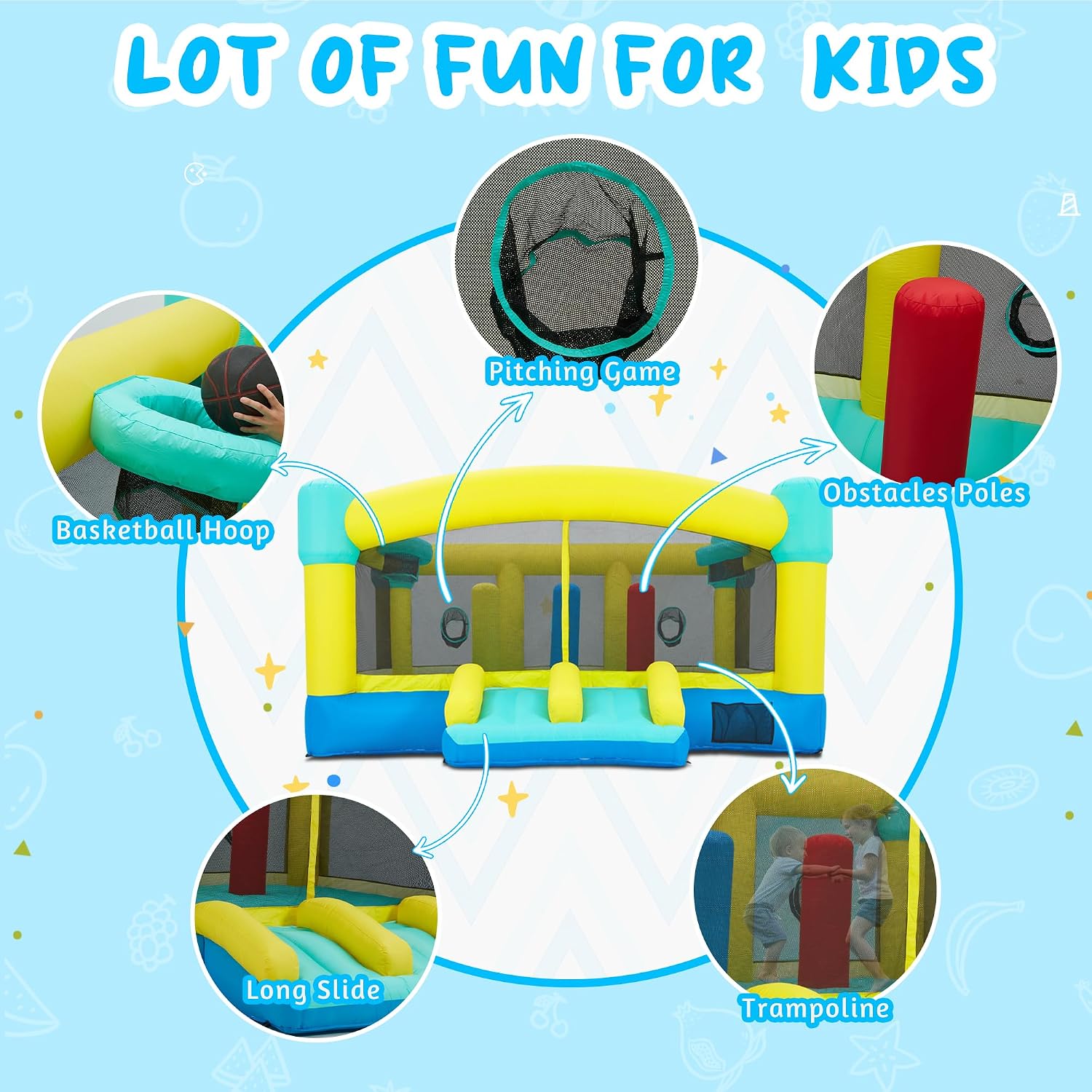 Grande structure gonflable, ch - Kids Outdoor Bounce House avis et prix