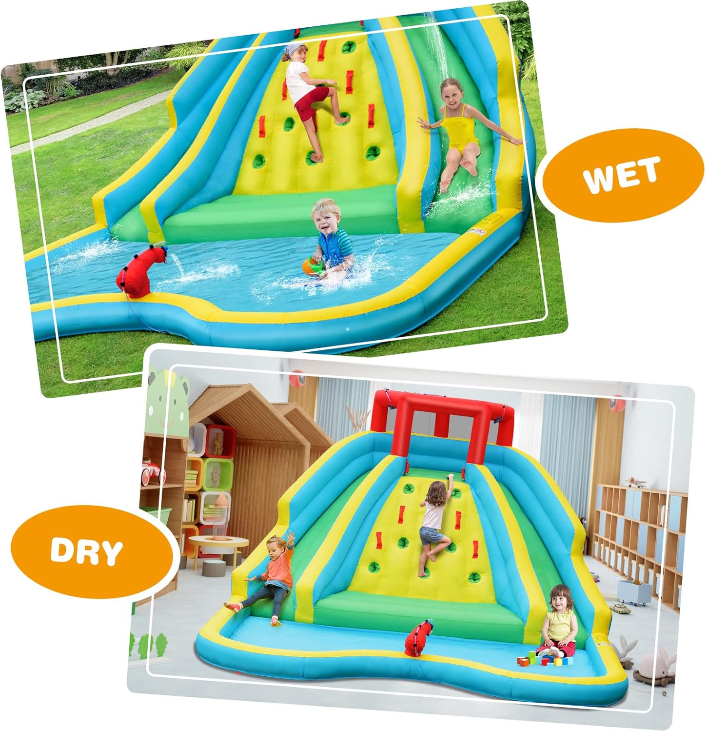 Toboggan aquatique gonflable g - Kids Outdoor Climbing avis et prix