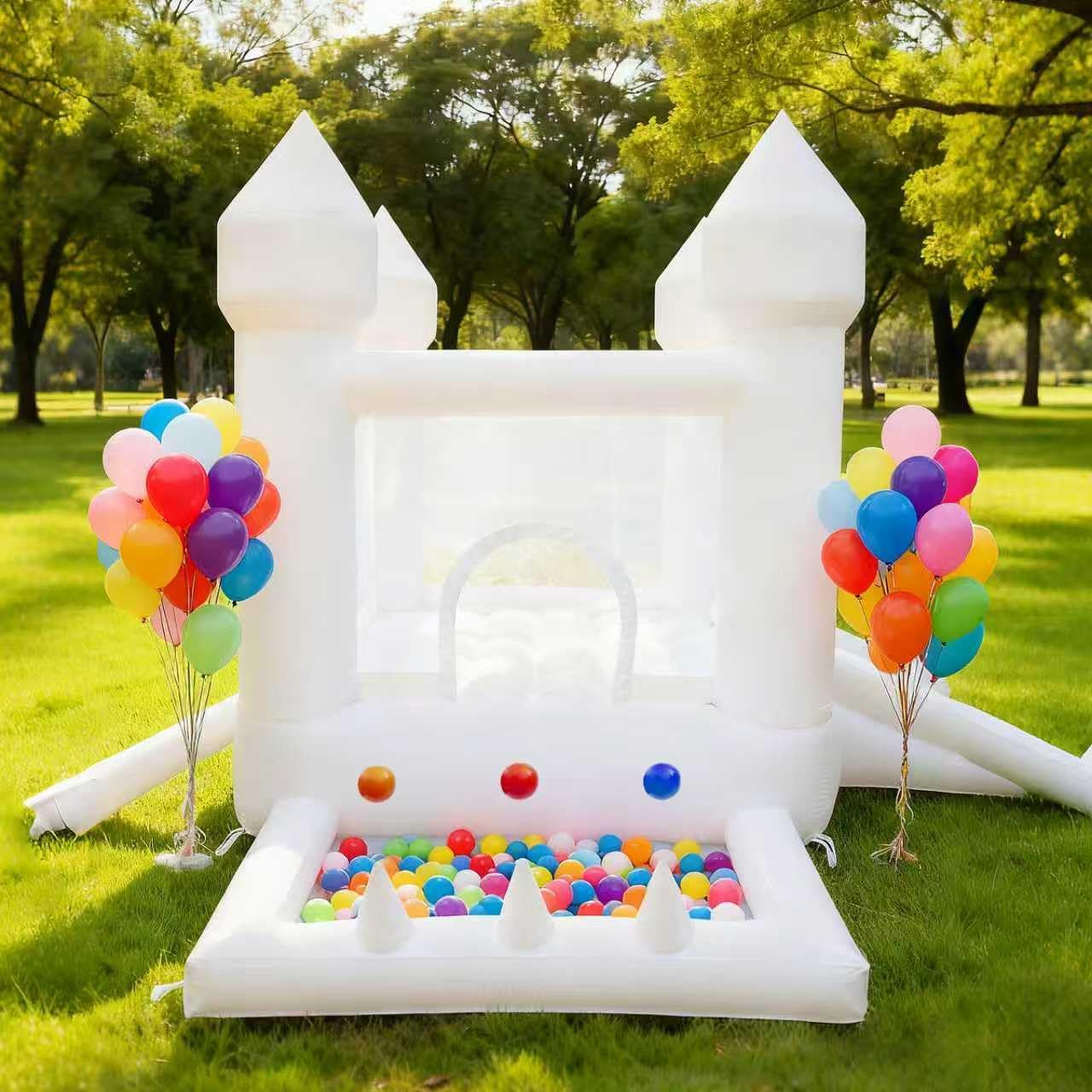 Château gonflable blanc, châte - Kids Outdoor Bounce House avis et prix
