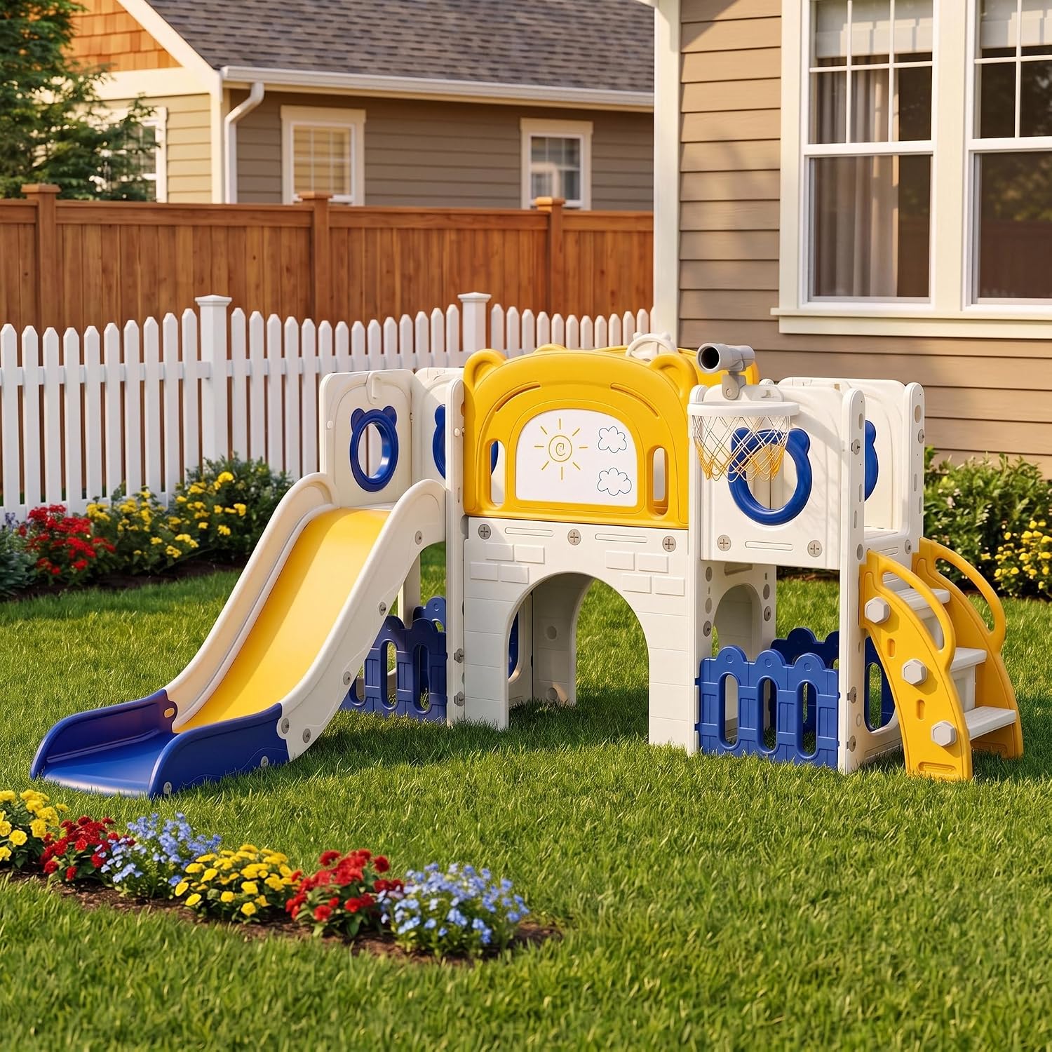 Ensemble de toboggan 10-en-1 p - Kids Outdoor Toys B&Q avis et prix
