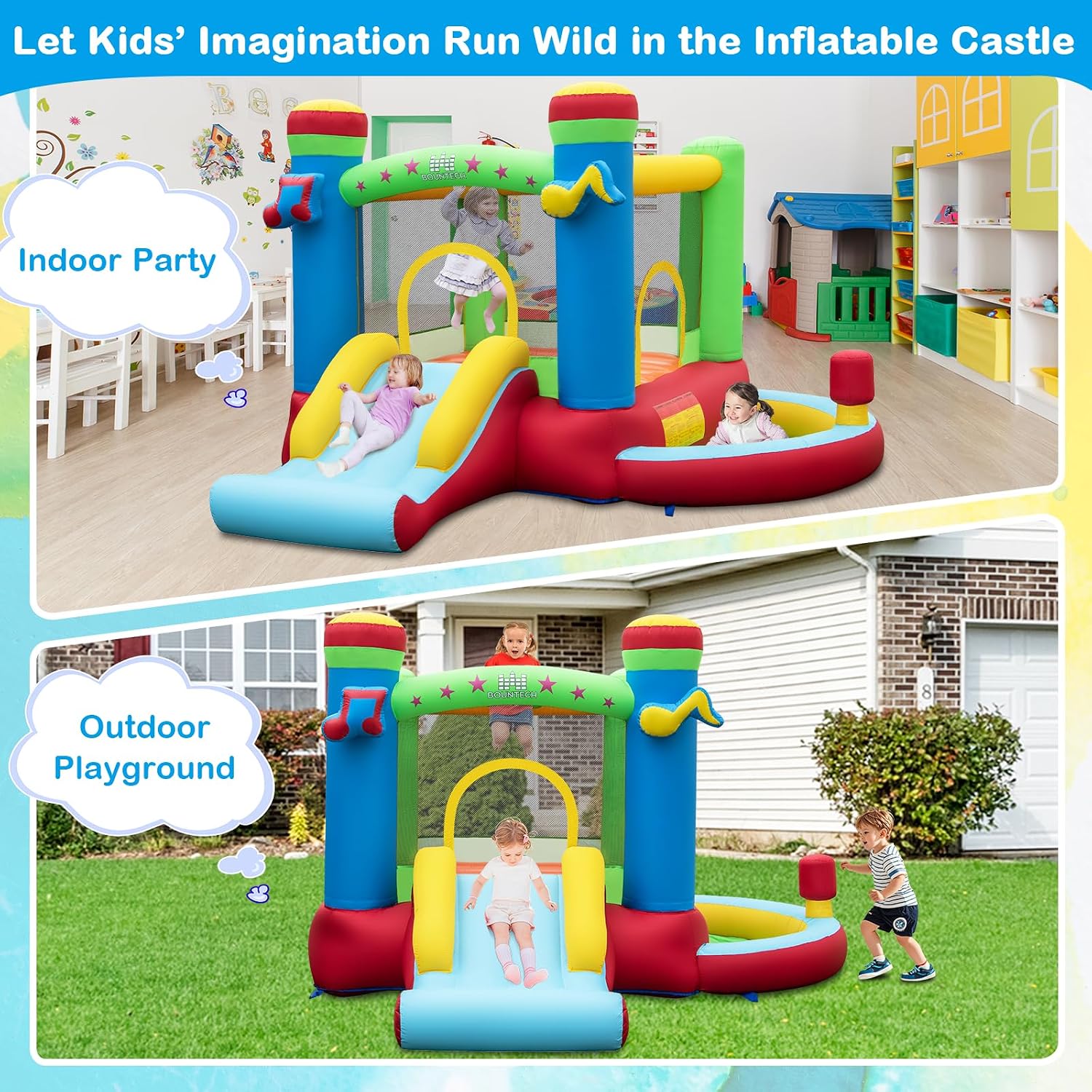 Château gonflable avec piscine - Kids Outdoor Bounce House avis et prix