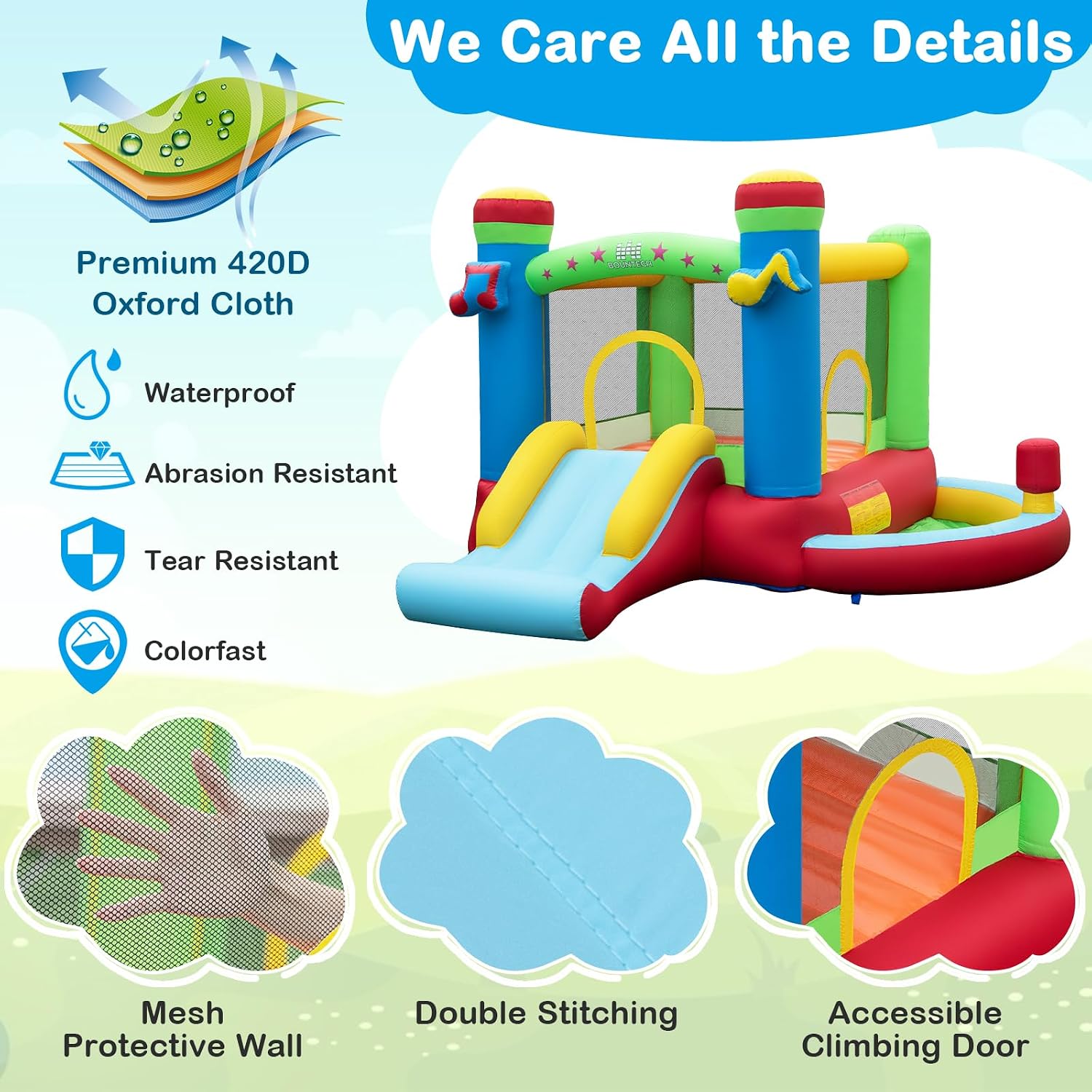 Château gonflable avec piscine - Kids Outdoor Bounce House avis et prix