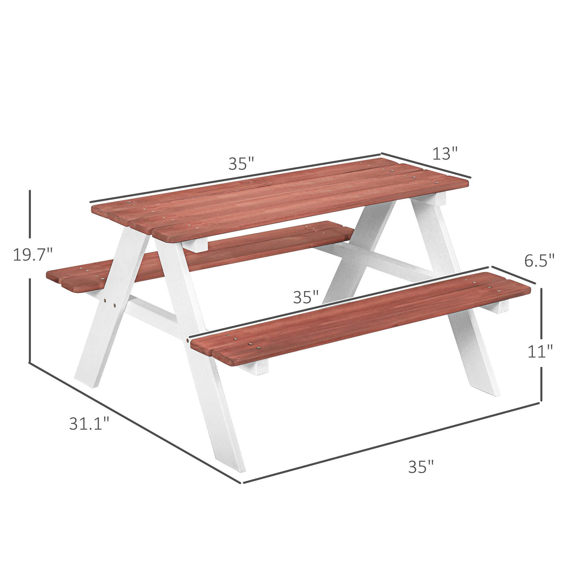 Ensemble de table et bancs de  - Kids Outdoor Bench avis et prix