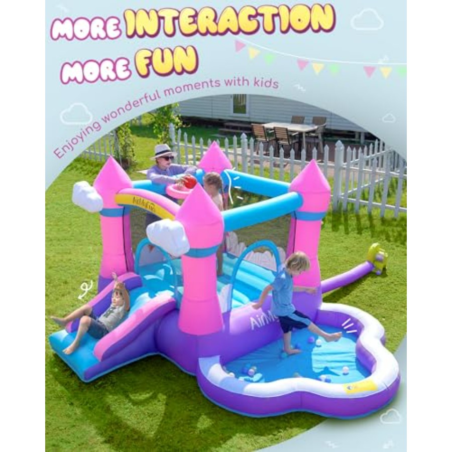 Structure gonflable rose pour  - Kids Outdoor Bounce House avis et prix