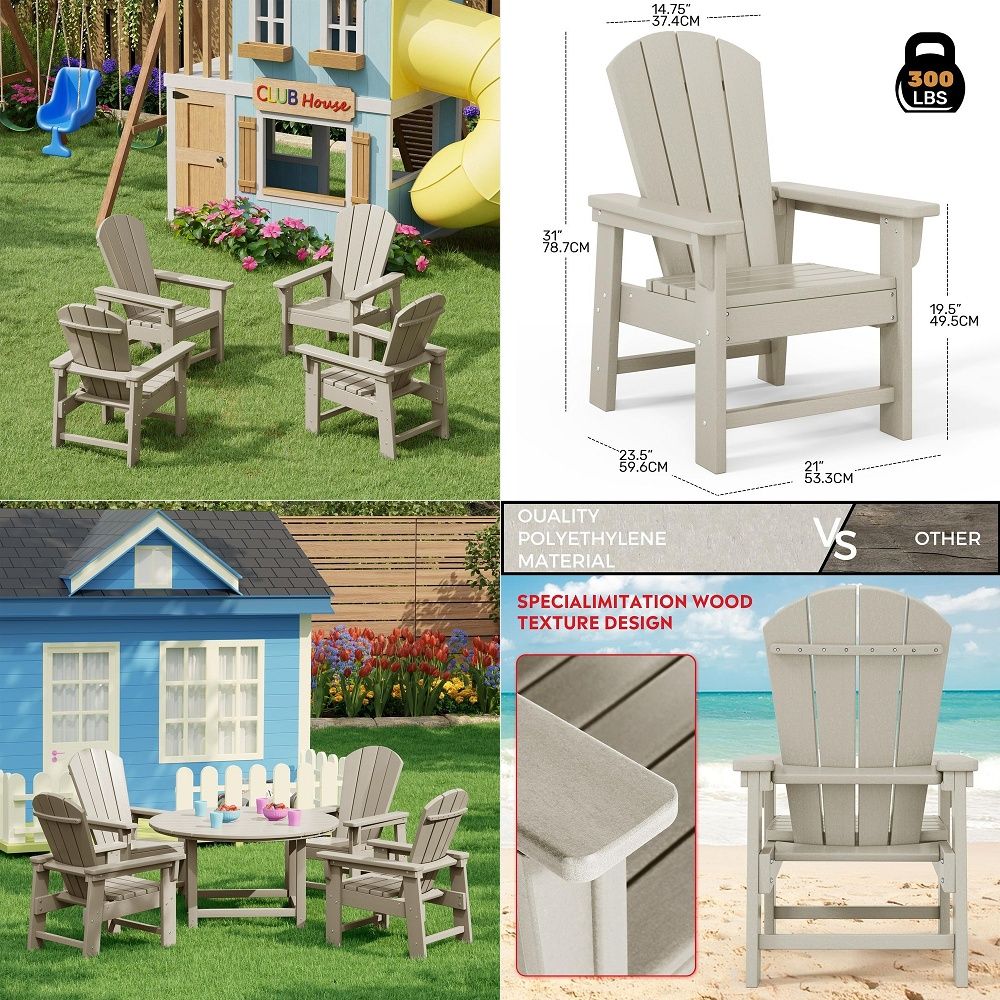 Ensemble de 4 chaises Adironda - Kids Outdoor Lawn Chair avis et prix