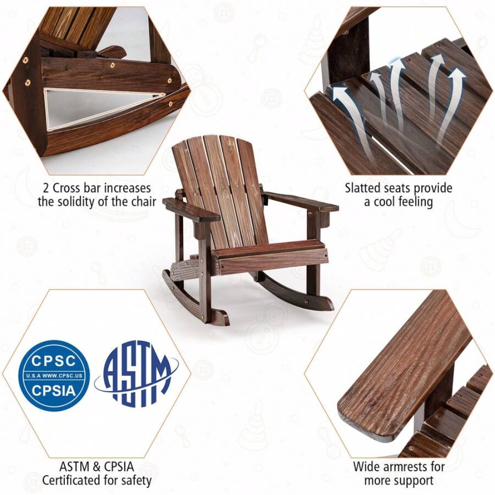Chaise à bascule Adirondack en - Kids Outdoor Adirondack Chair avis et prix
