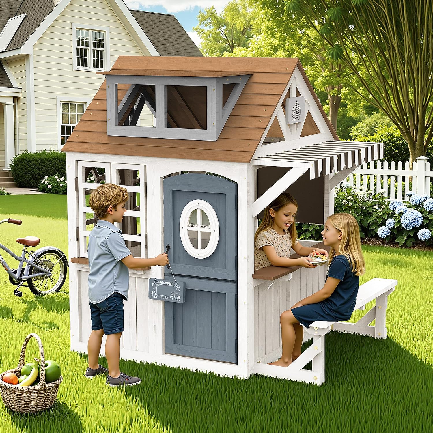 Maison de jeu en bois pour enf - Kids Outdoor Bench avis et prix